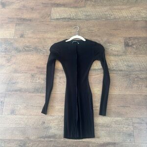 Naked Wardrobe Long Sleeve Black Mini Dress